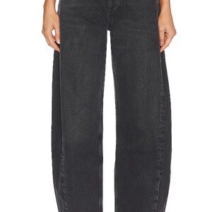 Agolde Black Luna Barrel Leg Jeans